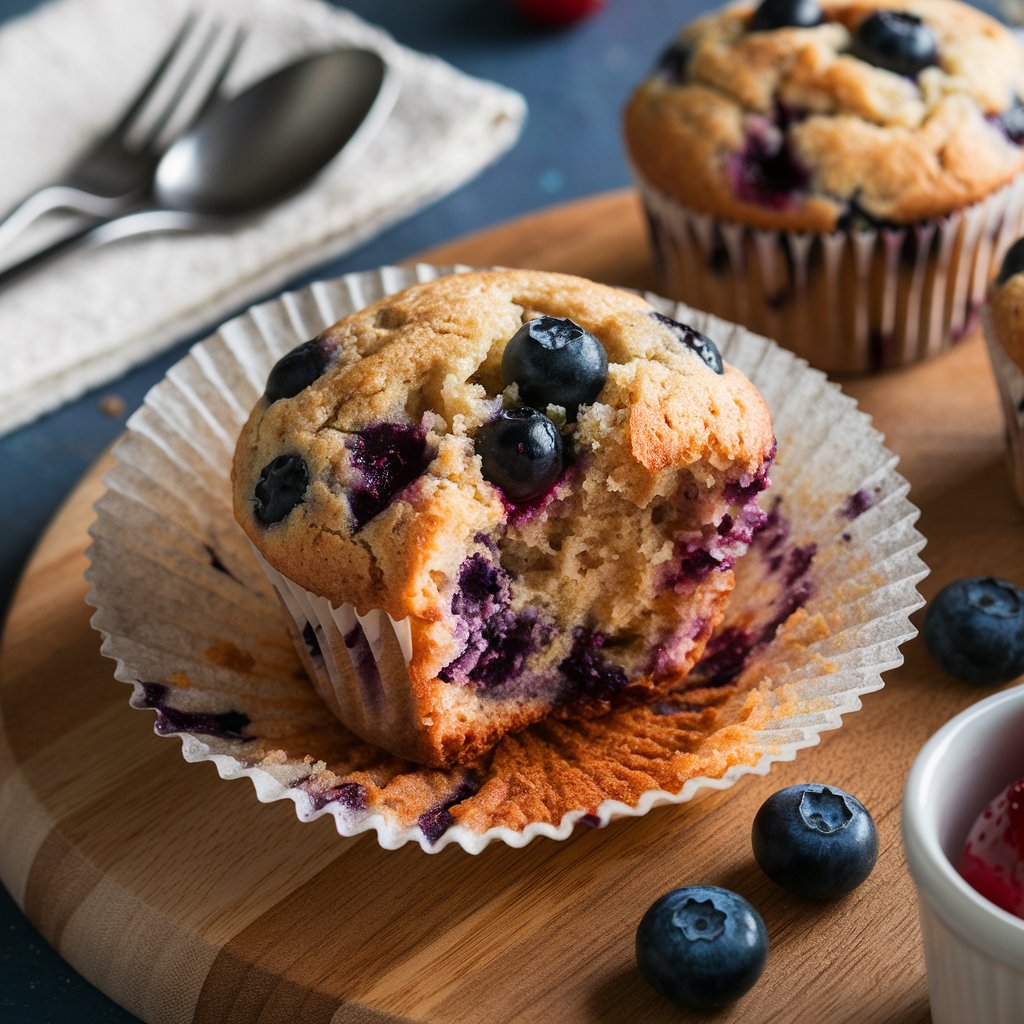 High Protein Blueberry Cottage Cheese Muffins Recipe